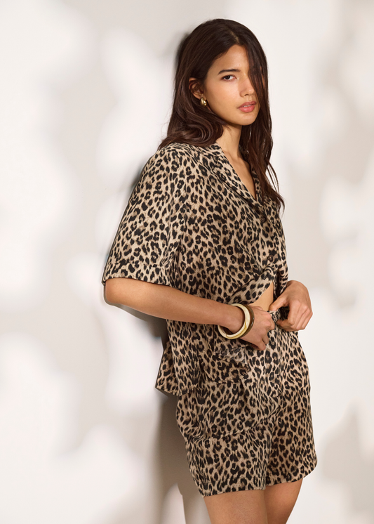 Classic Leopard Tailored Shorts