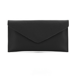 Burgundy Leather Envelope Clutch Bag