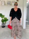 Black Crochet Batwing Cardigan