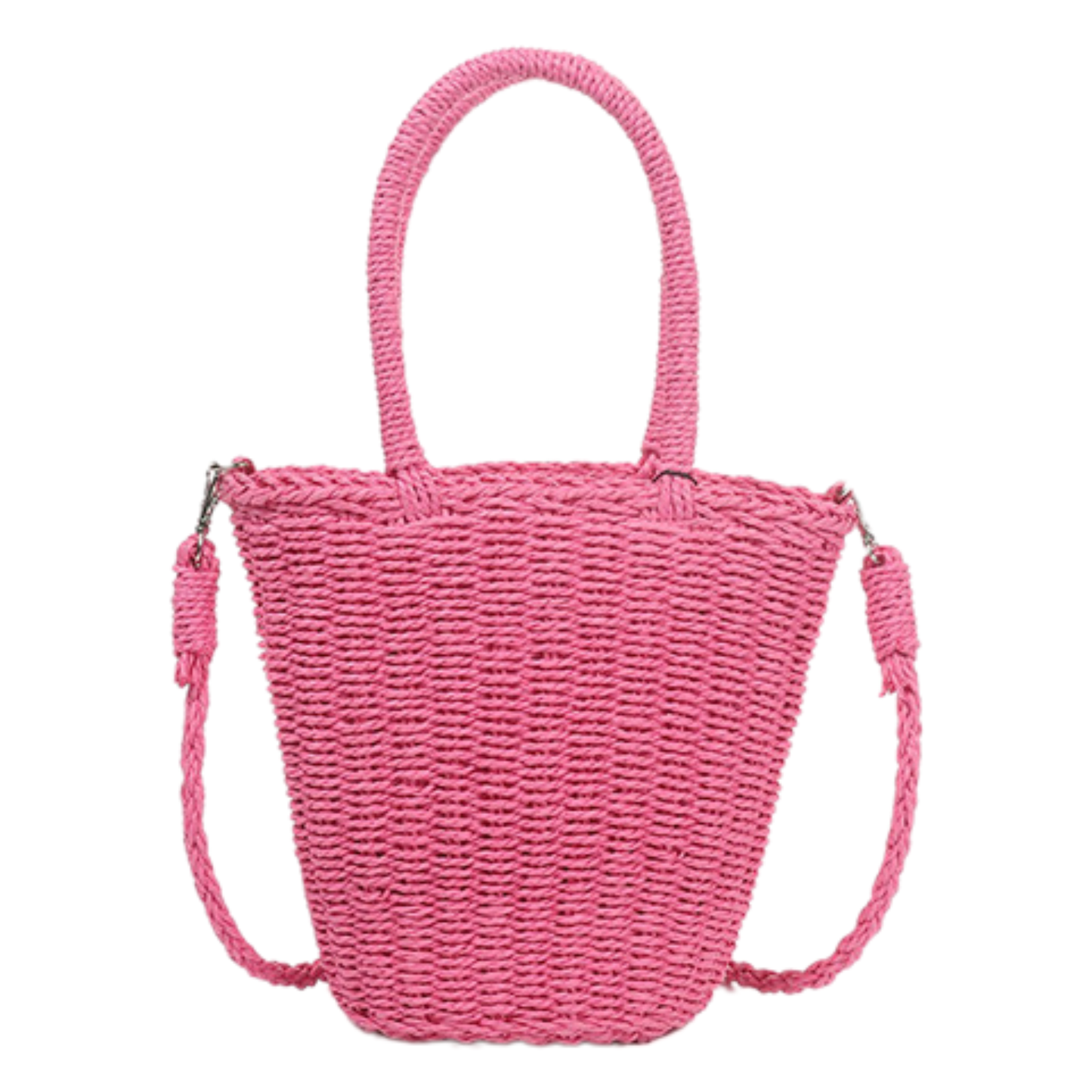 Beige Small Straw Basket Bag