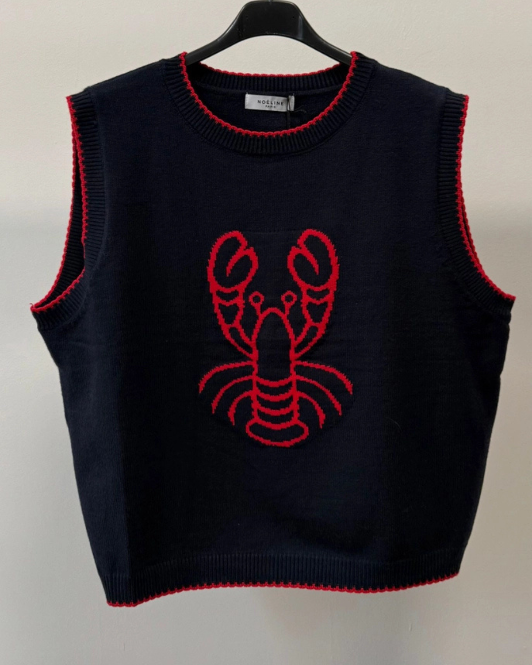 Navy/Red Lobster Motif Tank Top