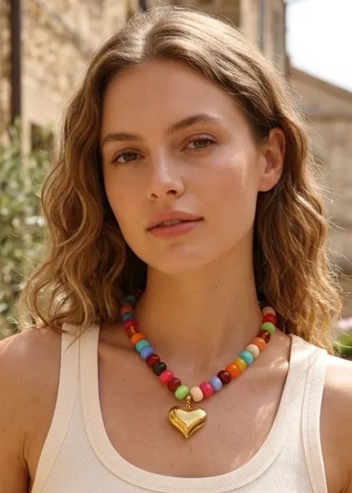 Sweetie Multicolour Beaded Heart Necklace