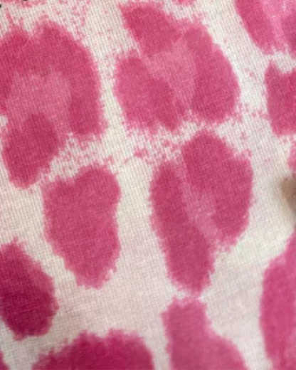 Coral Leopard Cashmere Blend Layering Top