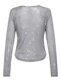 Erica Silver/Grey Foil L/S Top