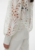 White Lace Tie Front Blouse By VERO MODA