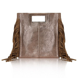 Silver Fringed Cross Body Bag