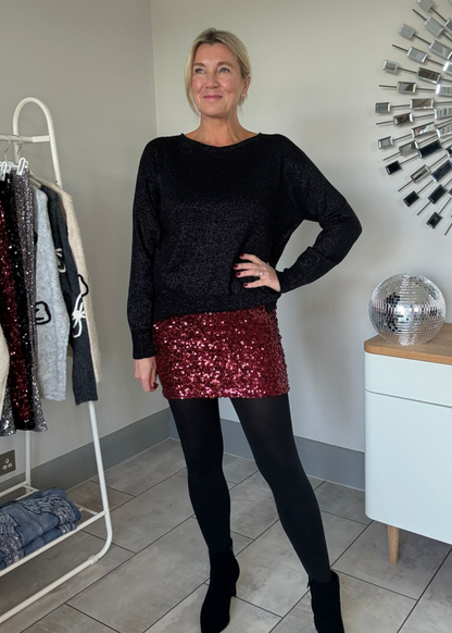Black Glitter Jumper