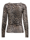 Leopard Scoop Neck Top