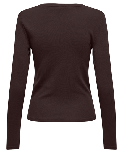 Wine Riley Basic Long Sleeve T Shirt
