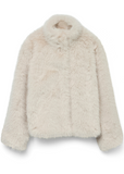 Monroe Oatmeal Faux Fur Jacket