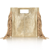 Bronze Fringed Cross Body Bag