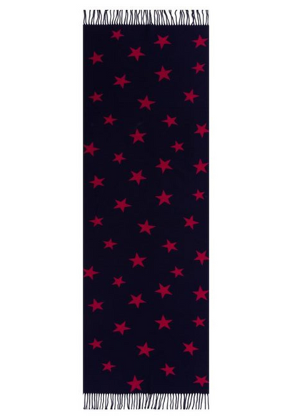 Pink/Grey Star Print Scarf
