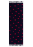 Navy & Fuschia Star Print Scarf