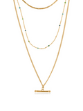 NEW Gold/Multi Camille Long 3 Layered Necklace