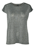 Ava Black/Silver Lurex Glitter Top