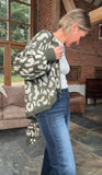 Khaki/Light Grey Leopard Cardigan