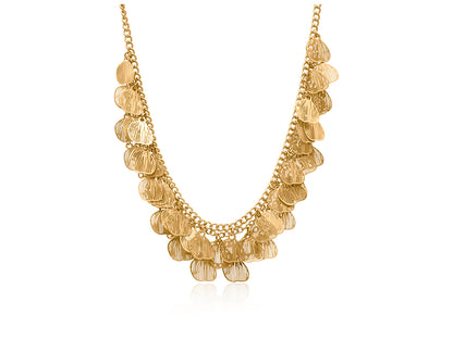 Gold Livia Petal Blossom Statement Necklace