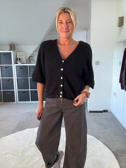 Half Sleeve Alpaca Mix Cardigan | 3 Colours