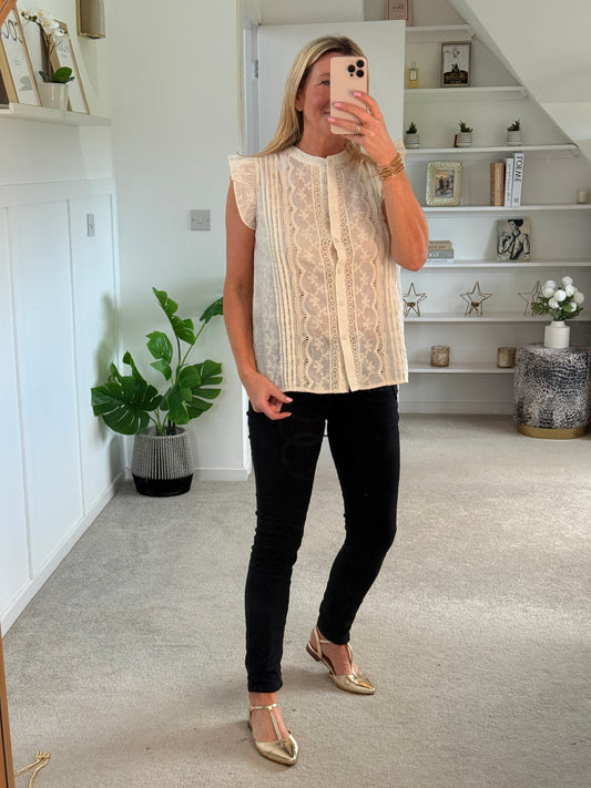 Melly & Co Black 4 Button Black Jeans