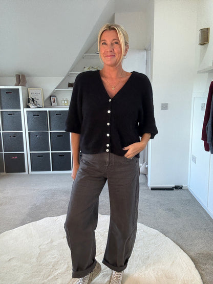 Half Sleeve Alpaca Mix Cardigan | 3 Colours