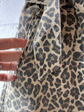 Leopard Print Denim H/W Shorts