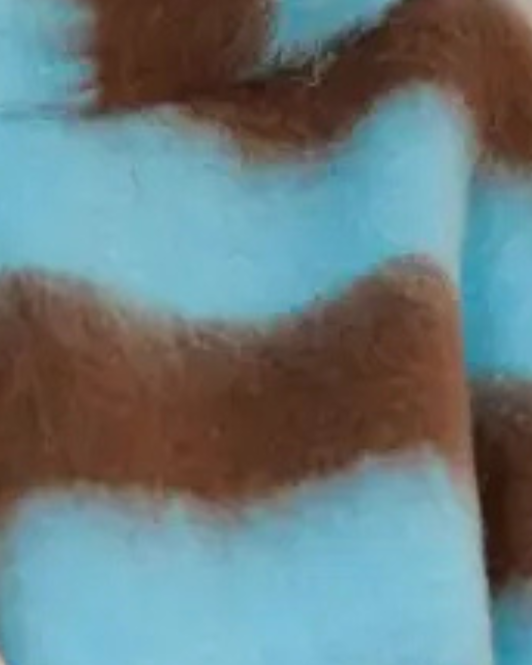 ♻️  Blue/Brown Cosy Striped Winter Scarf