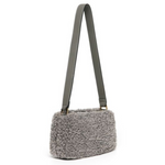 Black Faux Shearling Handbag