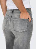 Madison Light Grey High Waist Wide Leg Jeans