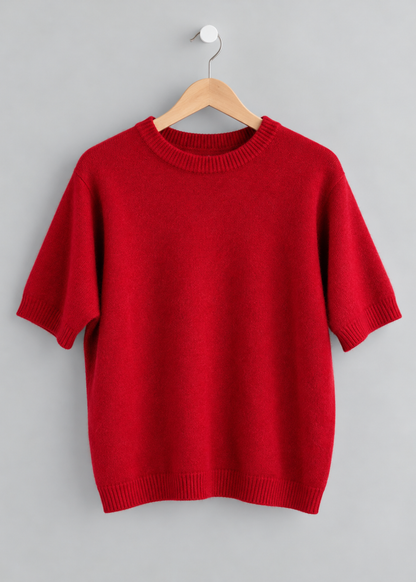 Black S/S Alpaca Mix Jumper