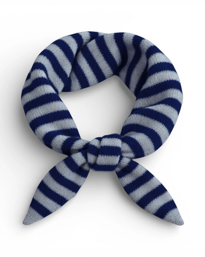 Red/Cream Striped Triangle Neck Scarf