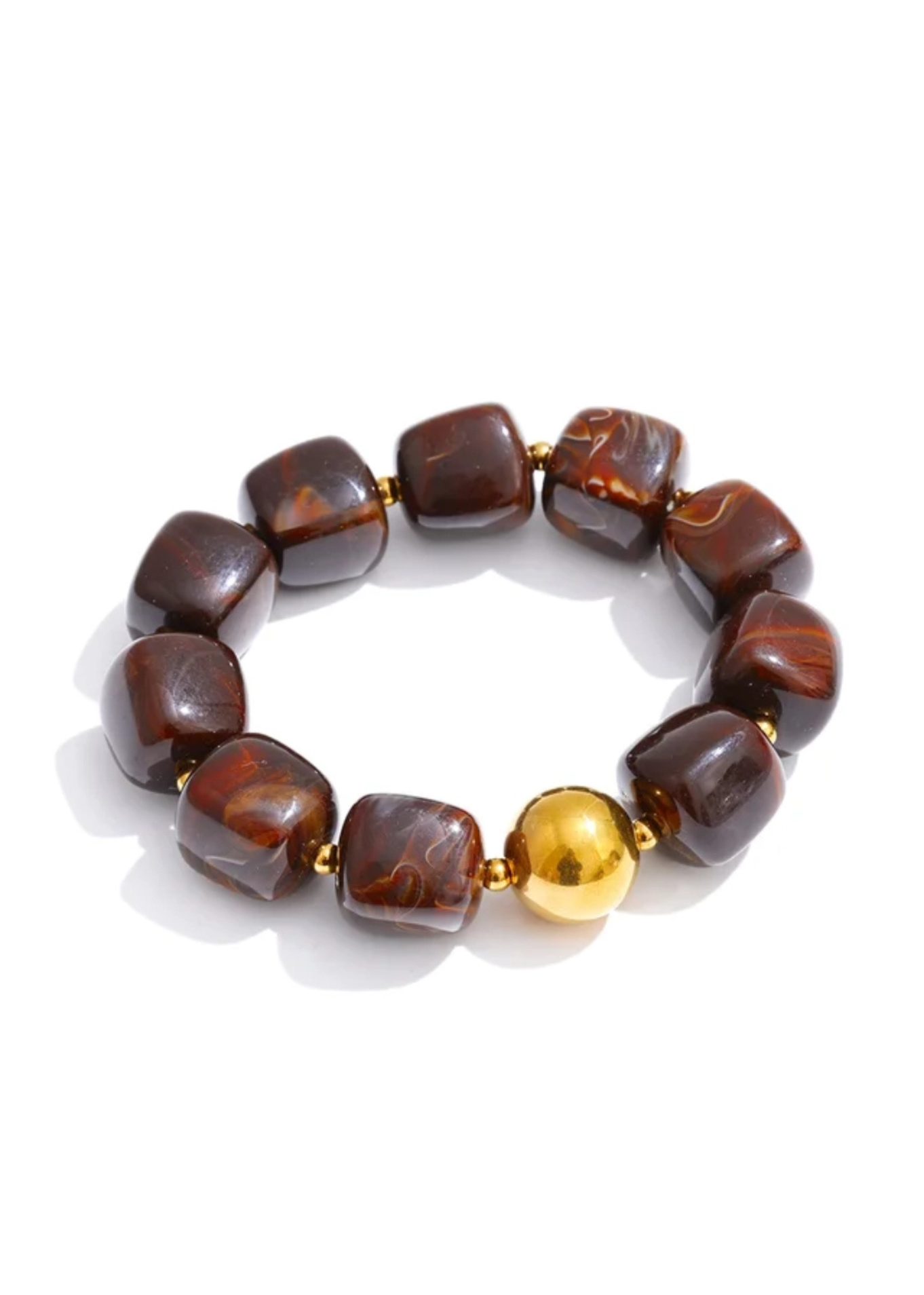 Black Chunky Acrylic Bead Bracelet