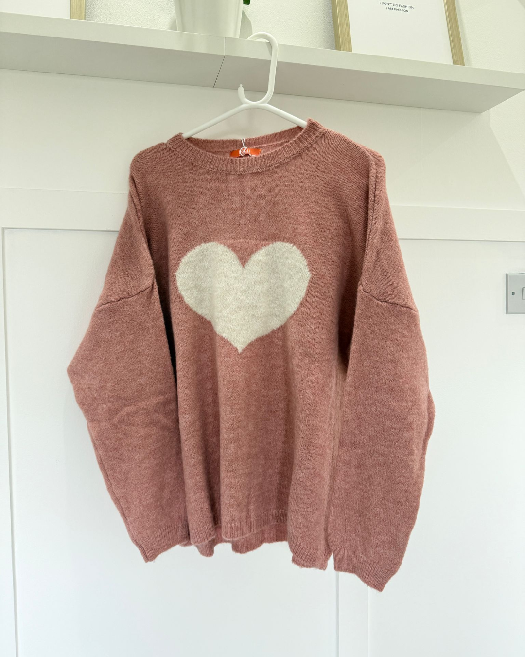 Denim Blue/Pink Heart Jumper