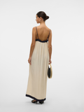 Denise Black/Cream Strappy V Neck Maxi Dress