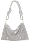 Silver Soft Crystal Shoulder Bag
