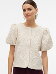 Merle Stone Embossed Flower Blouse