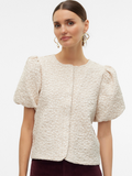 Merle Stone Embossed Flower Blouse