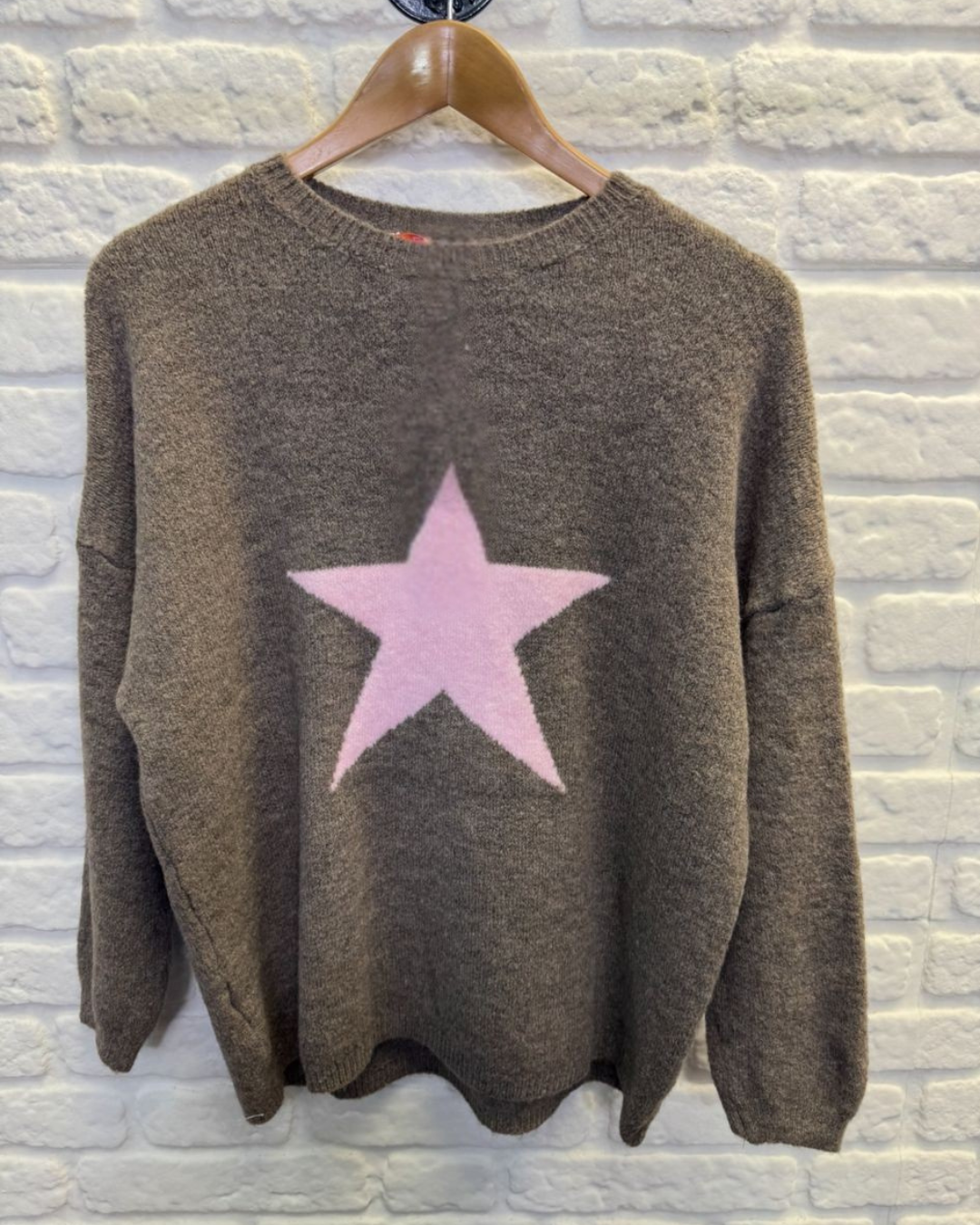 Denim Blue/Pink Star Jumper