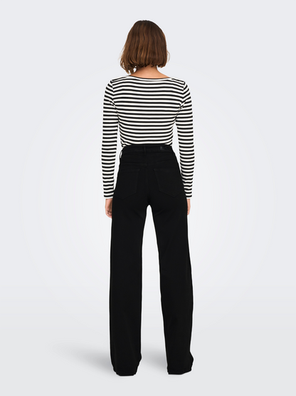 Madison Medium Blue High Waist Wide Leg Jeans
