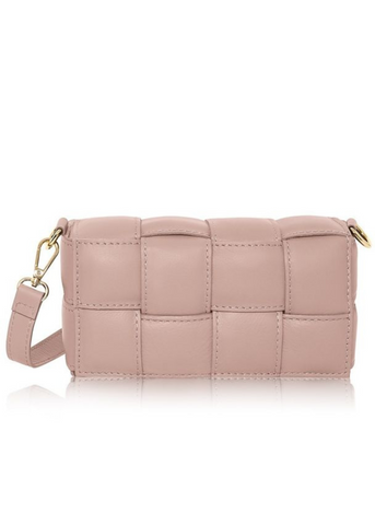 Dusky Pink Quilted Cross Body Bag