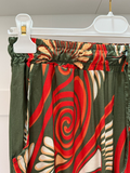 Khaki/Orange Swirl Floaty Trousers