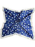 White/Black Polka Dot Silk Touch Square Scarf