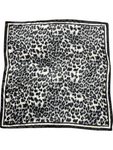 Grey Cheetah Pattern Silk Touch Square Scarf