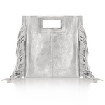 Silver Fringed Cross Body Bag