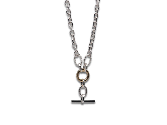 Silver Sonya Two/Tone Watch Chain Necklace