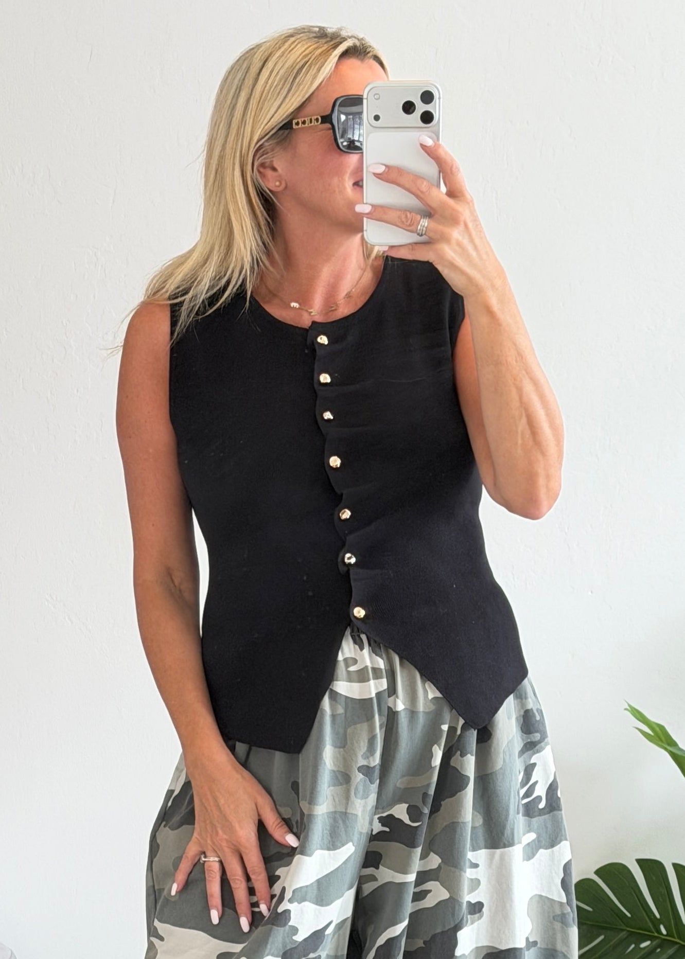 Camouflage Print Cocoon Trousers