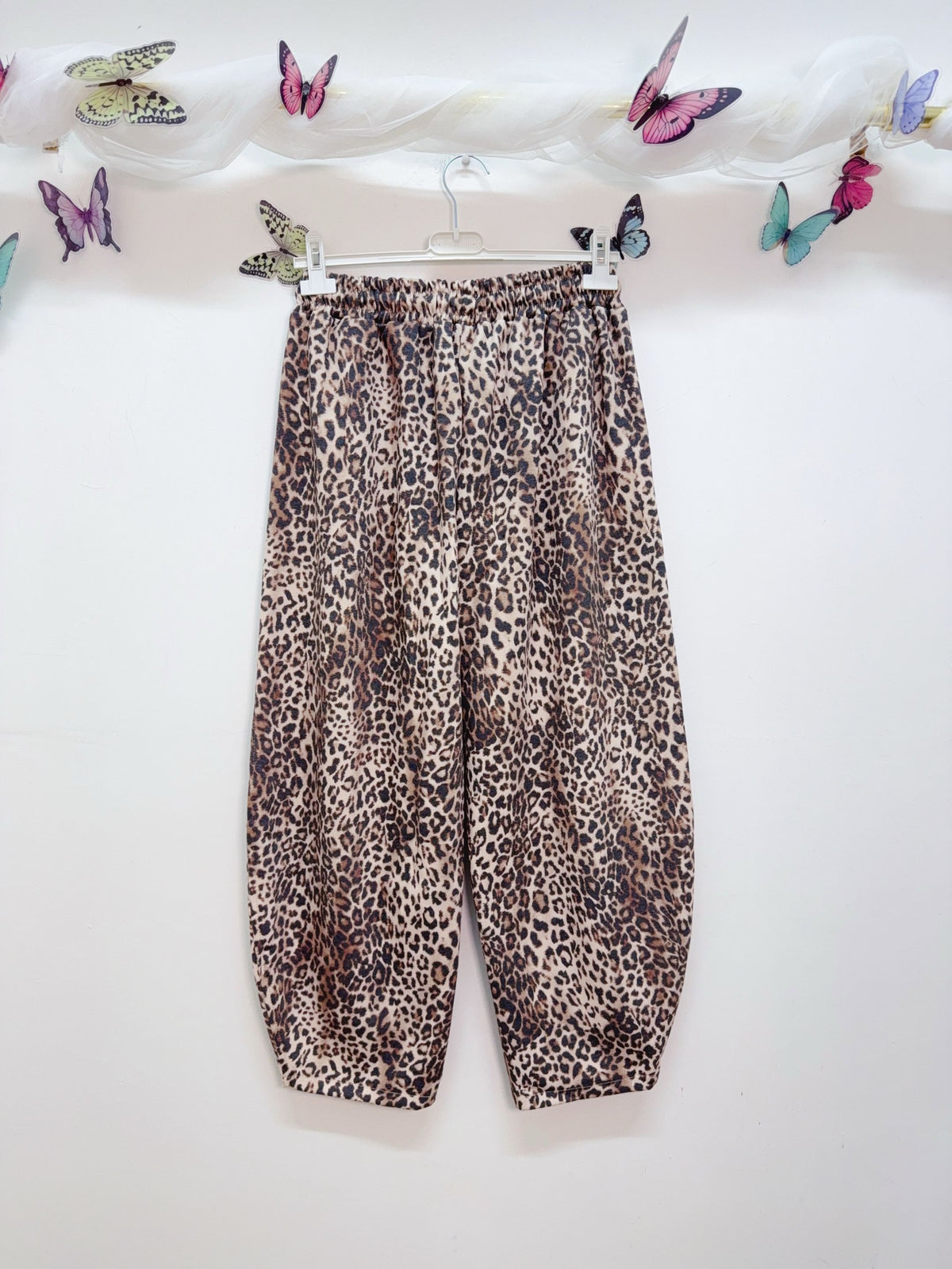 Small Leopard Print Barrel Joggers