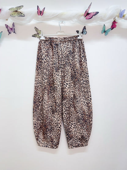 Small Leopard Print Barrel Joggers
