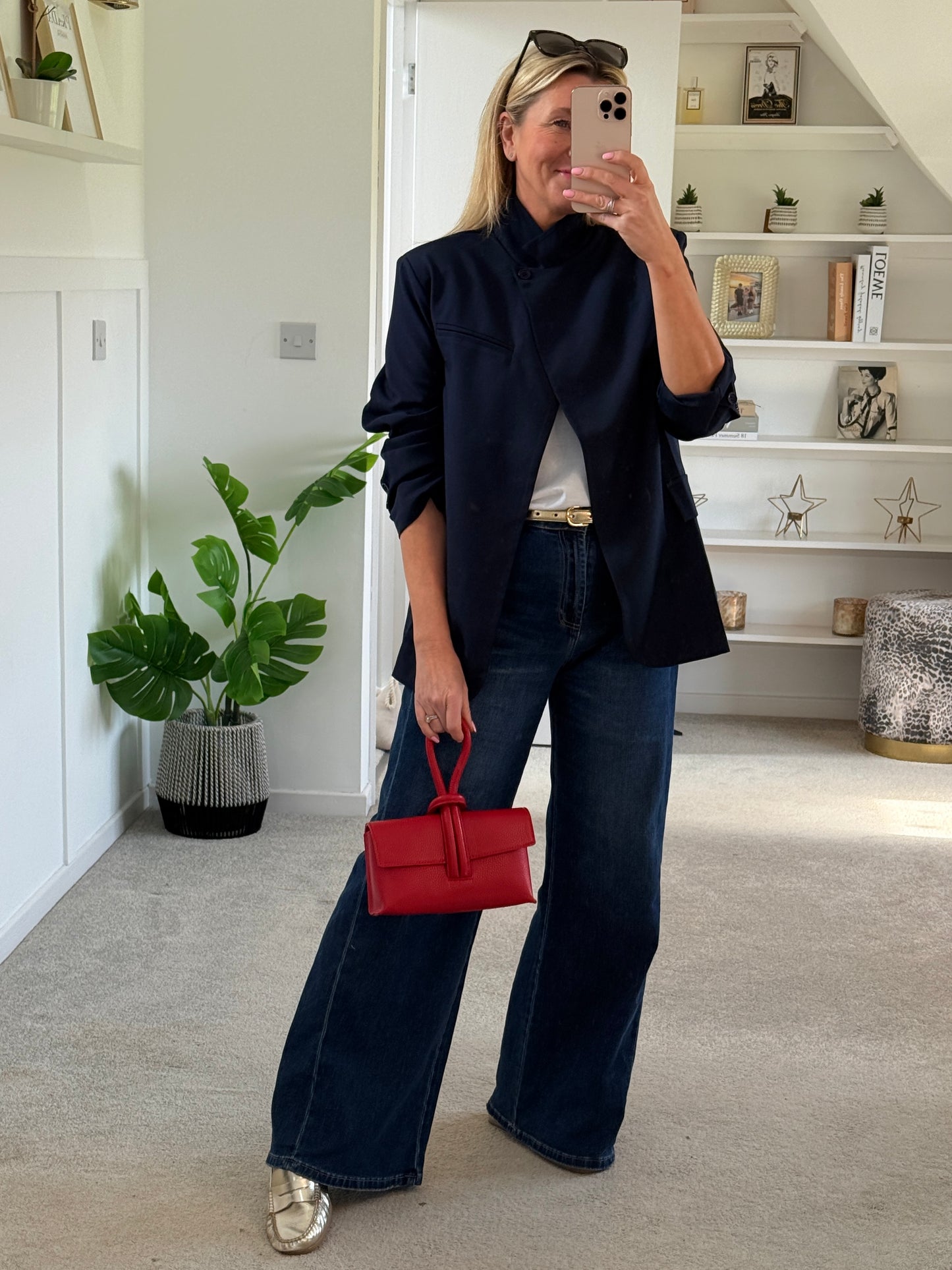 NEW Navy Single Button Plain Blazer