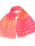 Pink & Red Hestia Heart Scarf