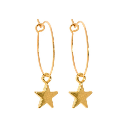 Small Starbright Hoop Earrings